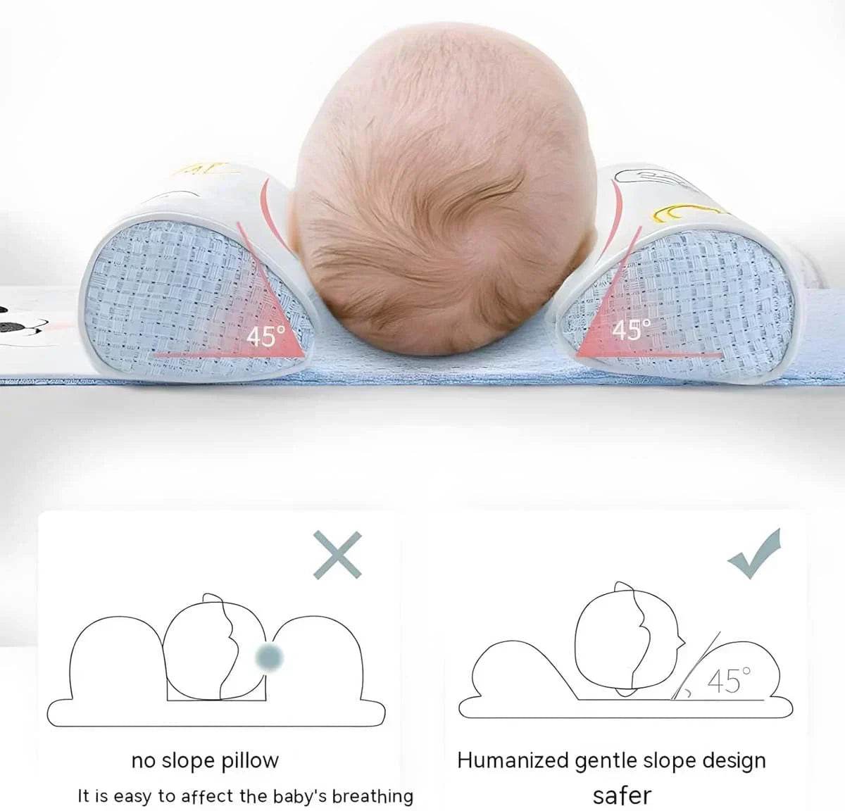 Organic Baby Head Shaping Pillow – Skin-Friendly & Organic Cotton - Raffa Store