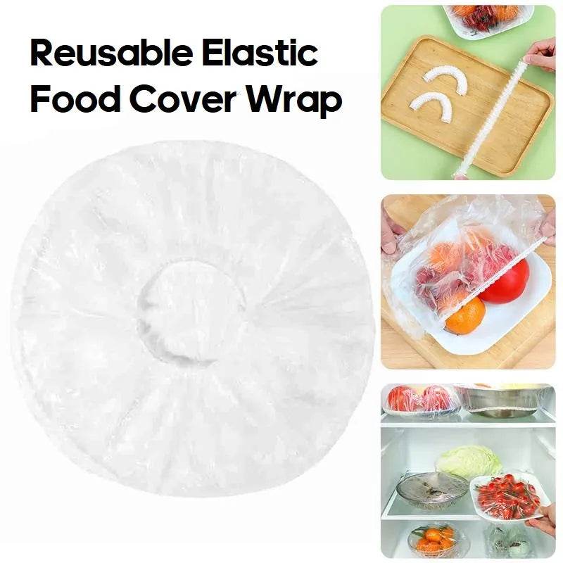 100 Pcs Disposable Food Cover Plastic Shopper Bags - Raffa Store