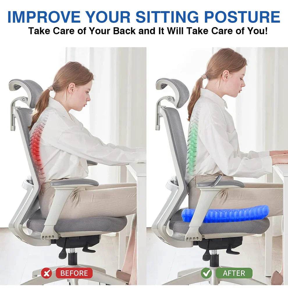 Gel Seat Cushion for Comfort & Support With FREE Black Cover - Raffa Store