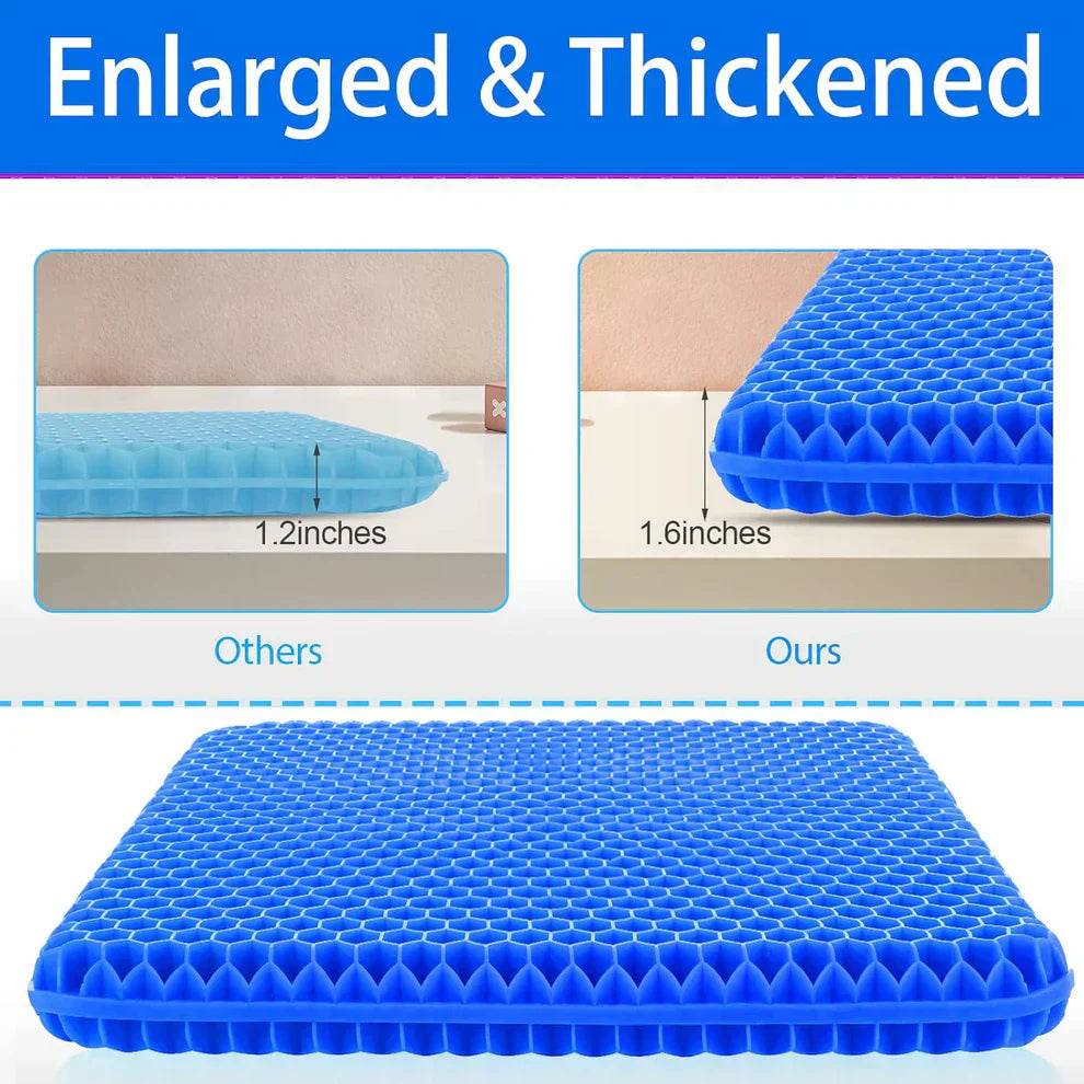 Gel Seat Cushion for Comfort & Support With FREE Black Cover - Raffa Store