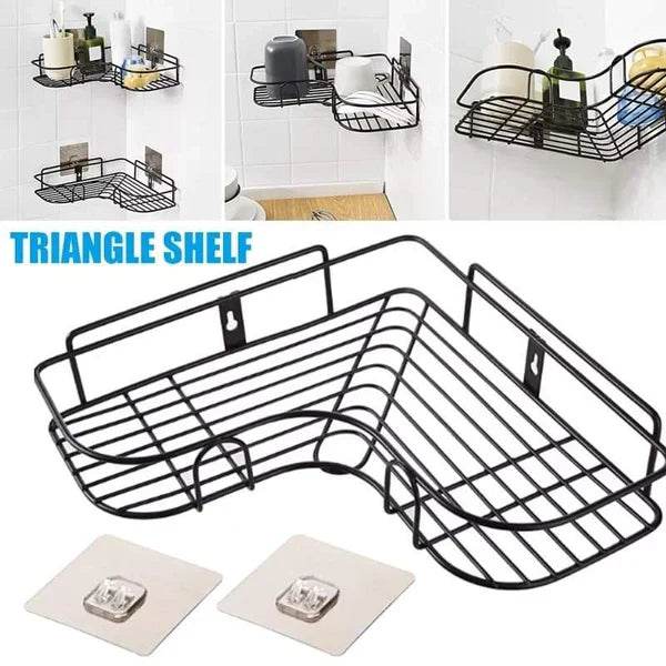 Wall Corner Rack For Bathroom & Kitchen With Hooks. - Raffa Store