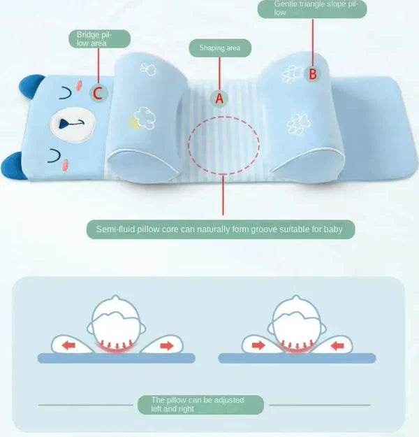 Organic Baby Head Shaping Pillow – Skin-Friendly & Organic Cotton - Raffa Store