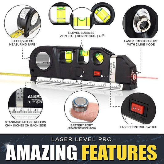 Laser Level with Built-in Tape – USA Imported - Raffa Store